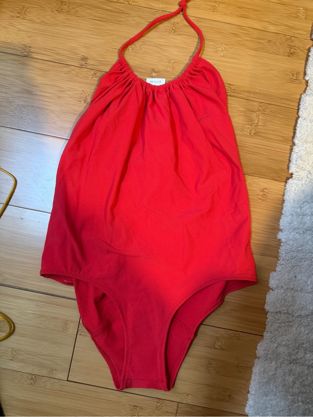 Lisa Marie Fernandez Red Halter One-Piece Swimsuit